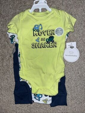 NWT Koala Baby "Mover and Shaker" 3 piece Set sz 3-6m